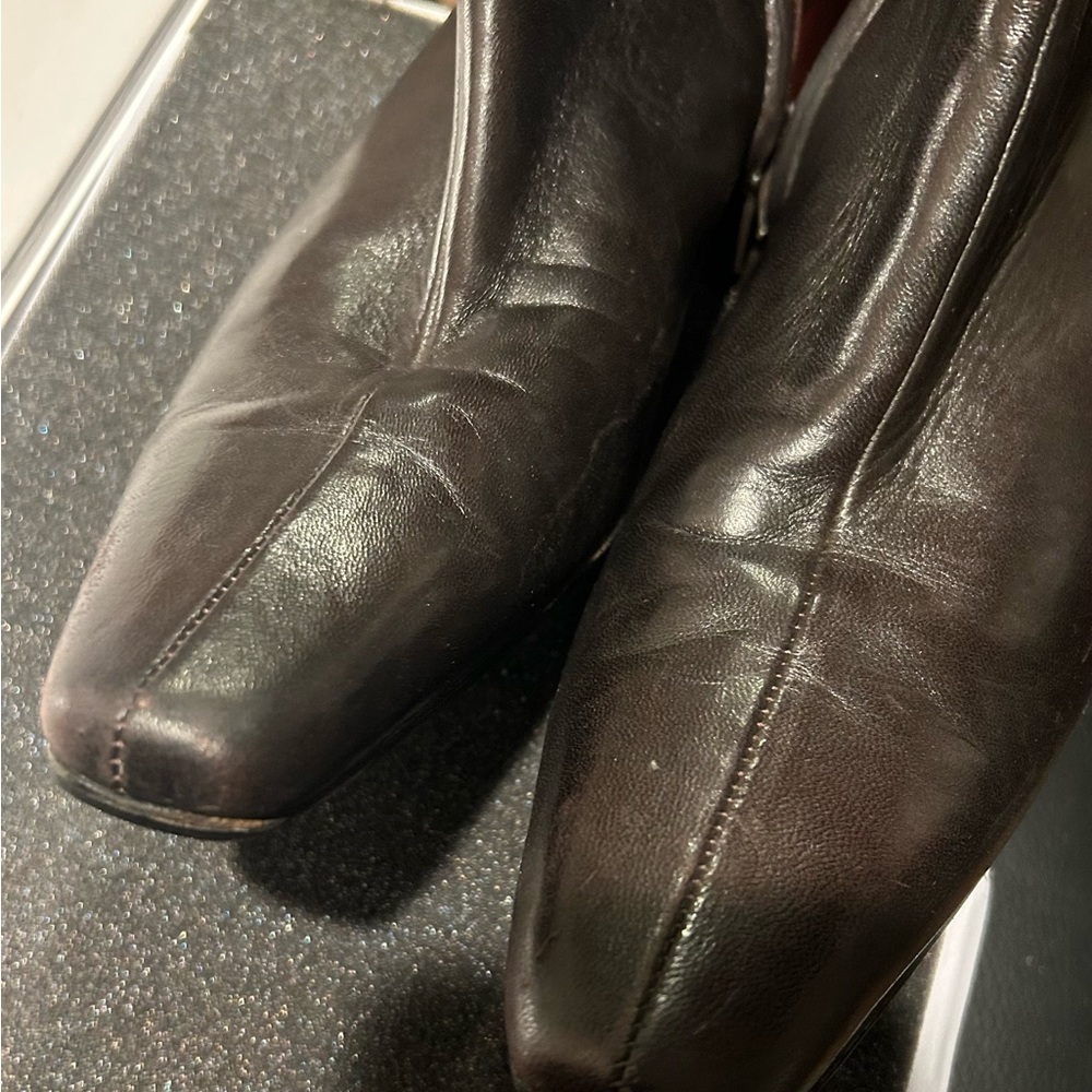 Robert Clergerie Vintage Leather Ankle Brown Boots 6.5 - Picture 6 of 16